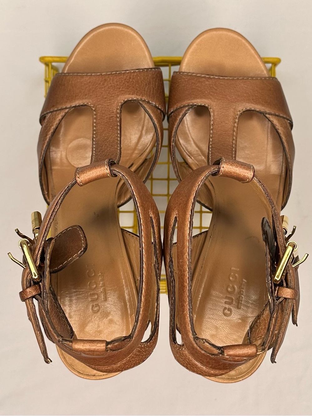 Gucci Iman Strappy Platform High Heel Sandals - Picture 12 of 12